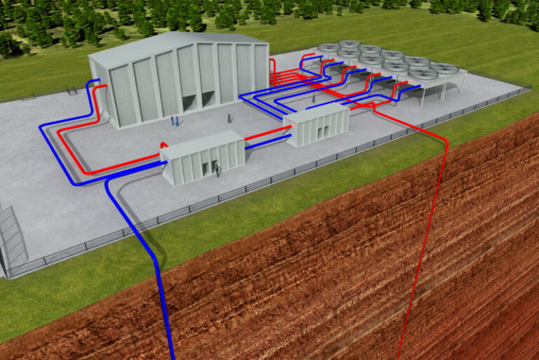 Geothermal System With Cutting Through The Earth And Deep Hole,