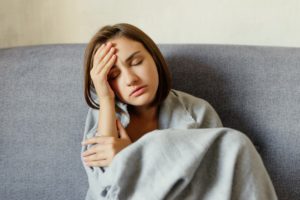 Cold And Distressed Woman