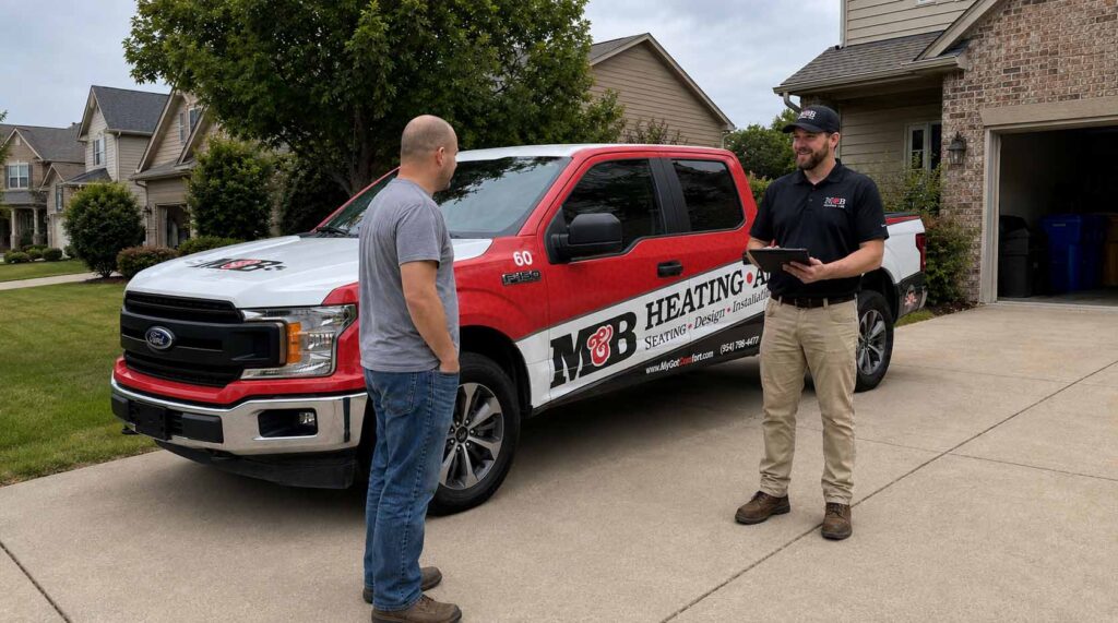Tech Standing Outside with Truck